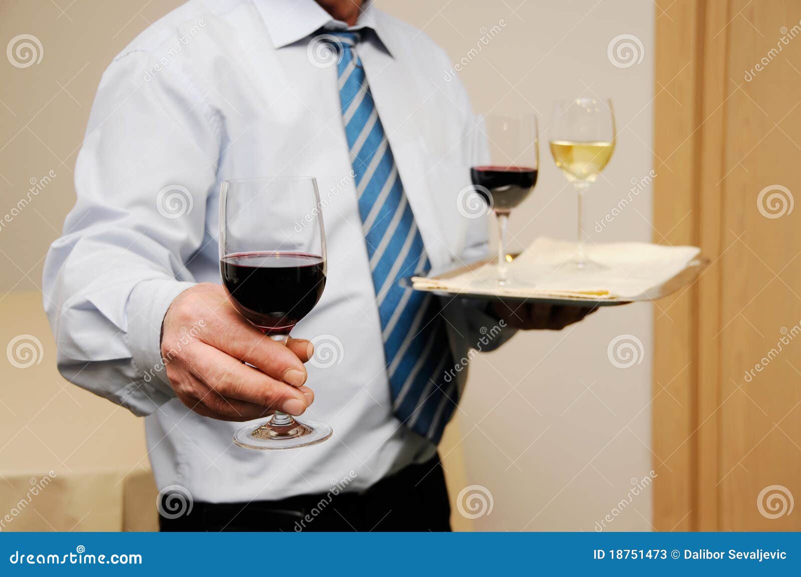 Waiter giving wine stock image. Image of kind, restaurant 18751473