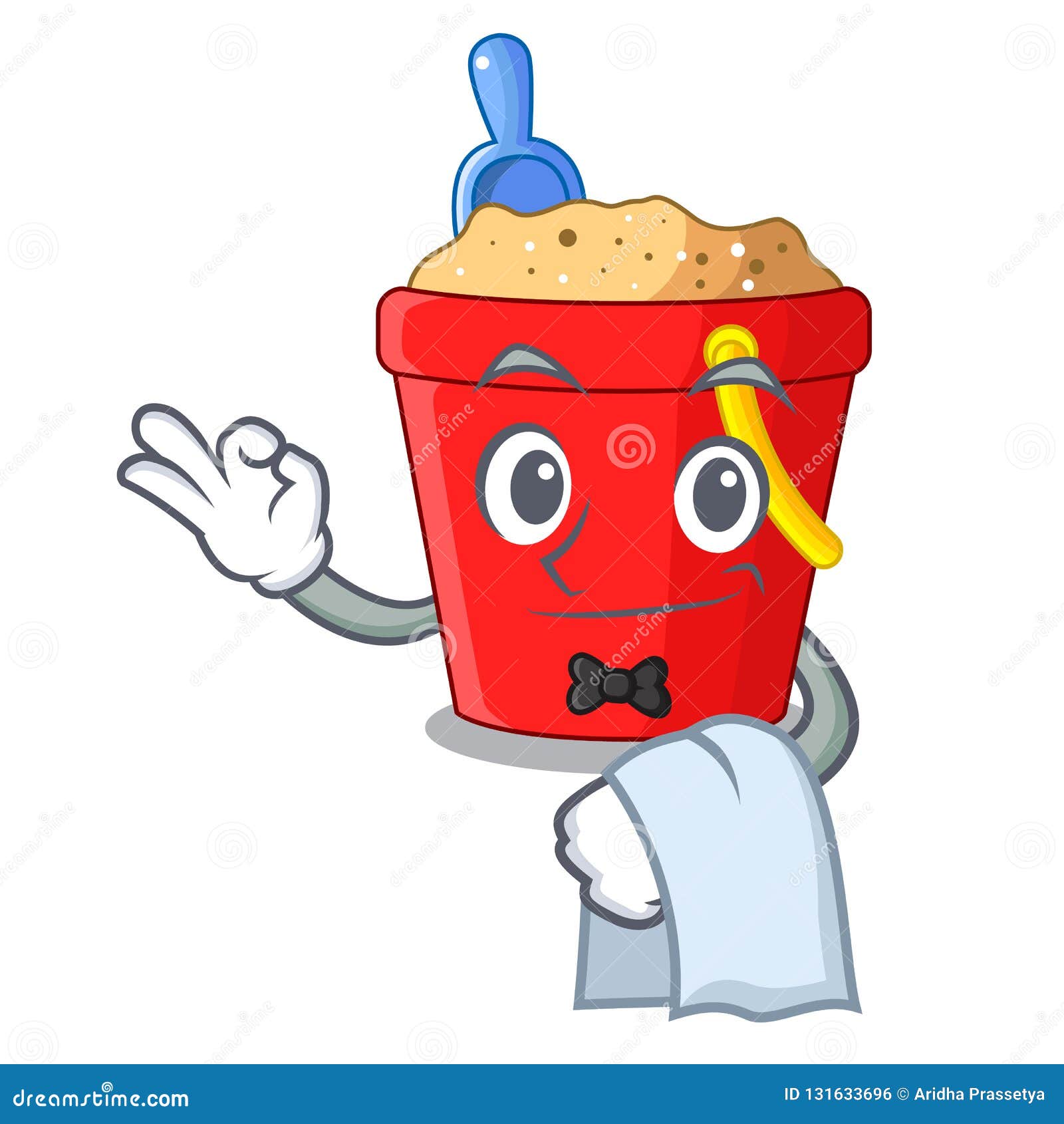 Waiter Picture Beach Bucket on Shovel Cartoon Stock Vector - Illustration of mascot, holiday: 131633696 Waiter Picture Beach Bucket on Shovel Cartoon Stock Vector - Illustration of mascot, holiday: 131633696