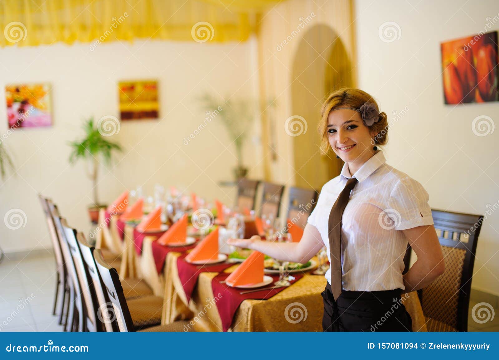 The Waiter in the Restaurant Stock Photo Image of dinner, person