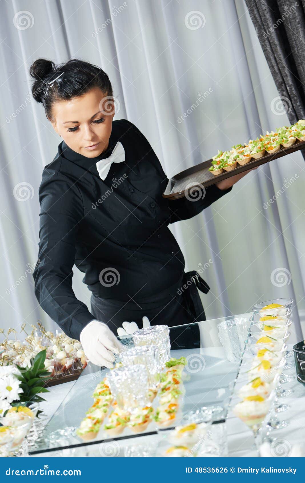 waiter serving catering table stock photo image of catering waiter
