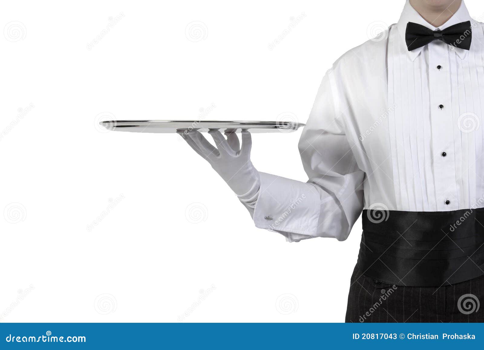 waiter with silver tray