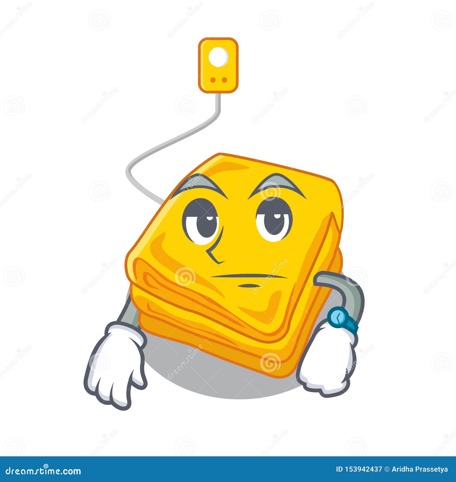 Waiting Electric Blankets Put in Cartoon Bed Stock Vector