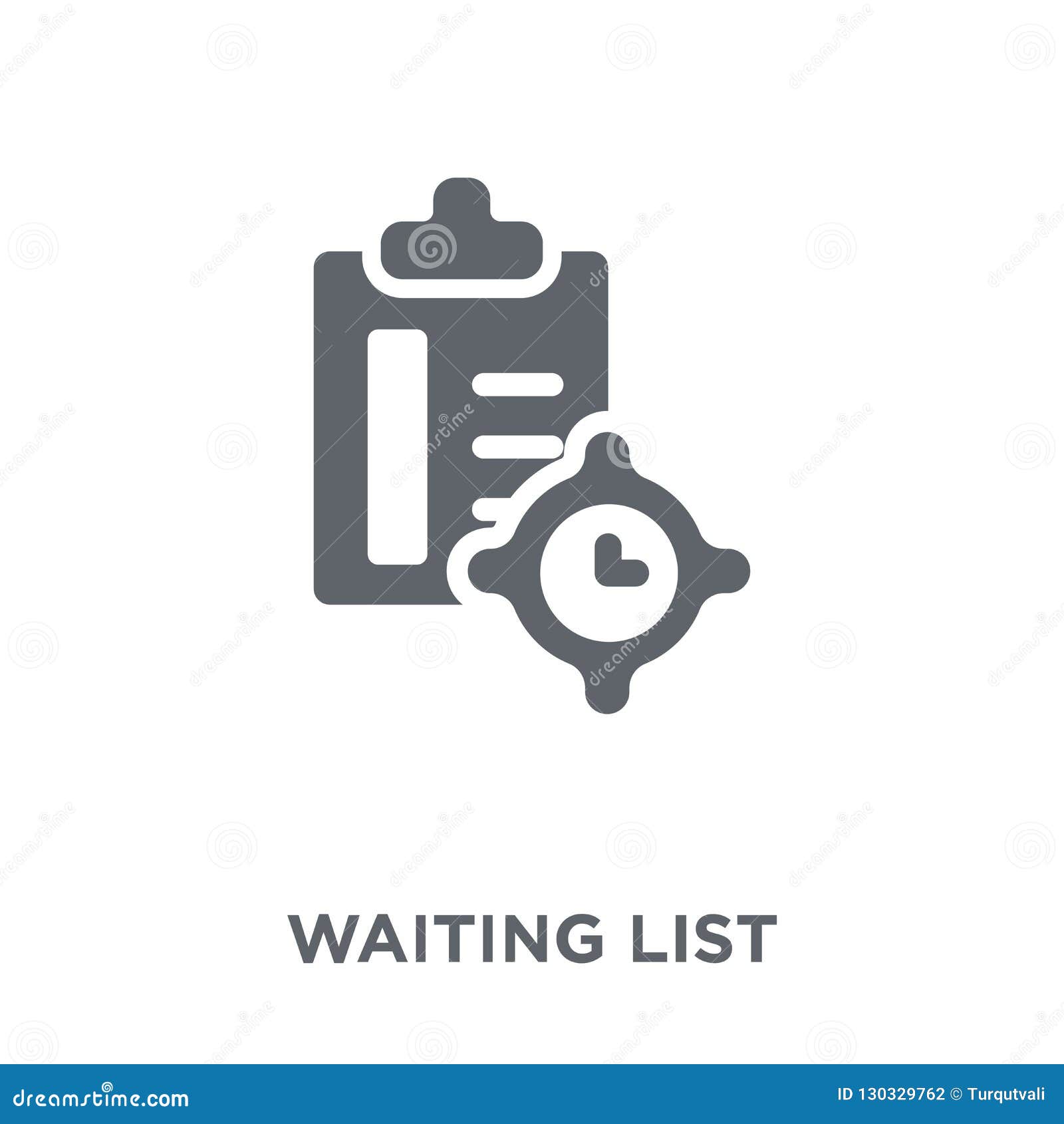 Waiting List Icon from Collection. Stock Vector