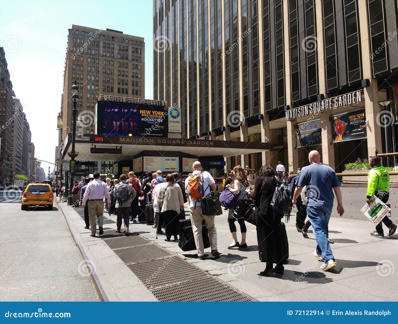 Madison Square Garden Entrance on 7th Avenue - Stock Video Footage