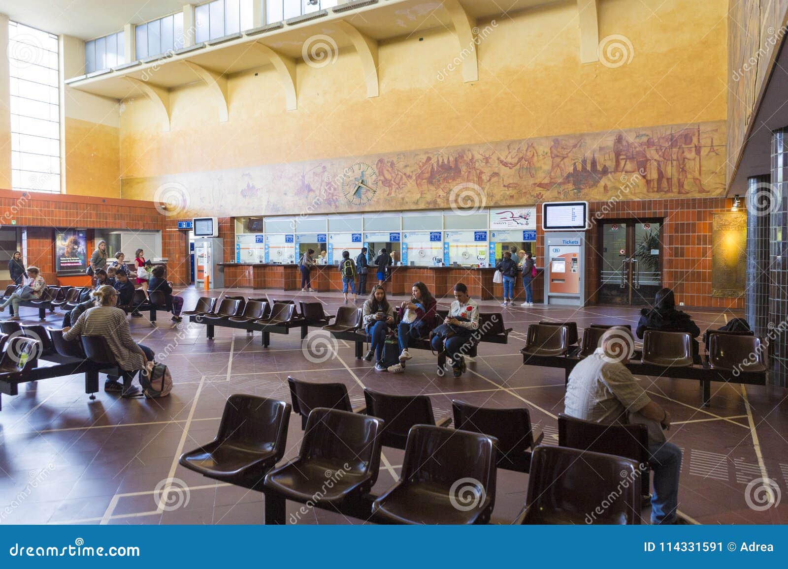 Waiting Room from Bruges Train Station Editorial Photo - Image of town