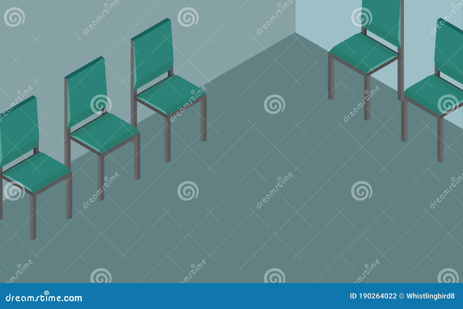 Waiting Room Illustration Chair beside Wall Stock Illustration -  Illustration of wait, cartoon: 190264022