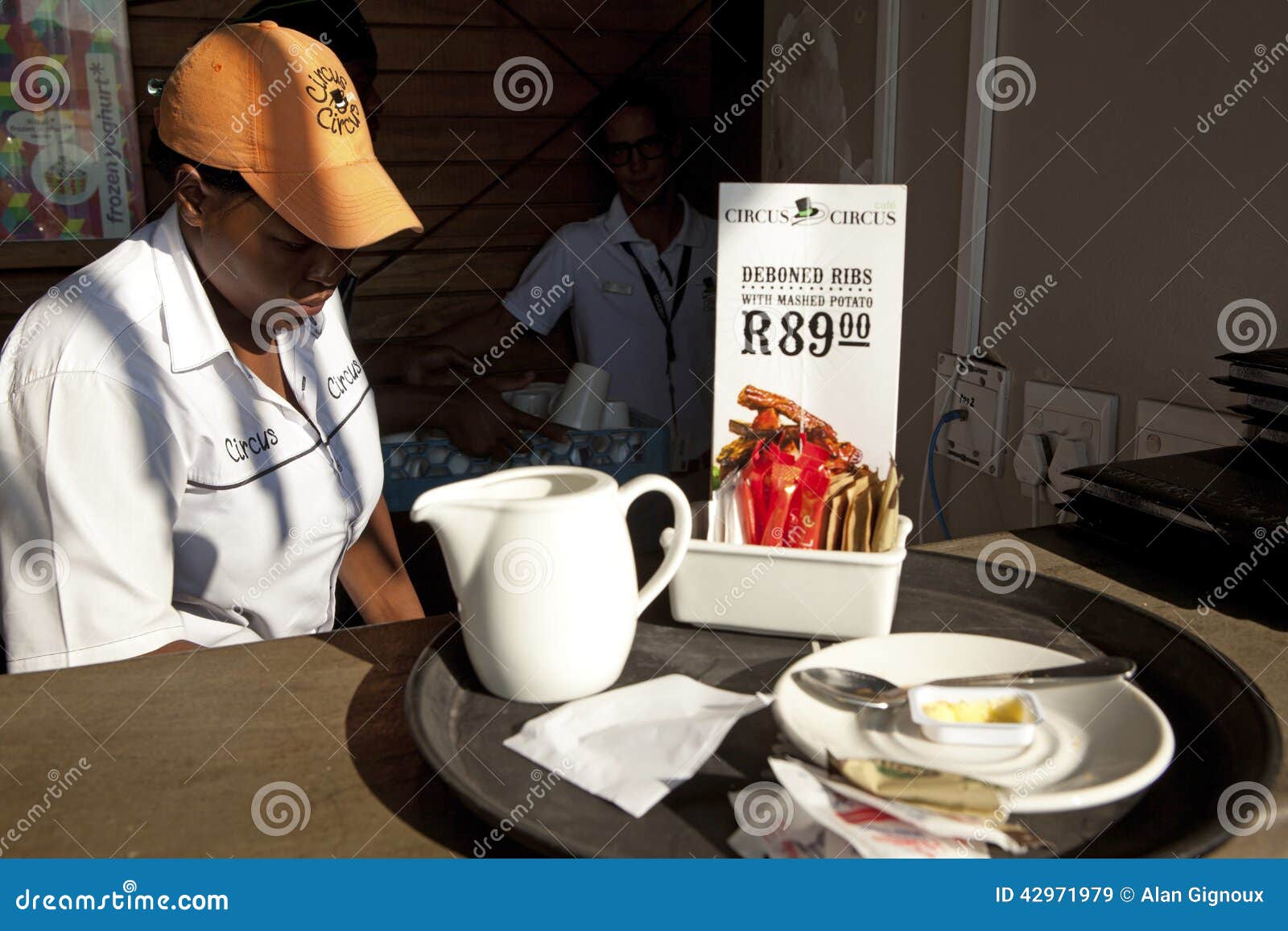 A waitress in Durban editorial stock image. Image of food 42971979
