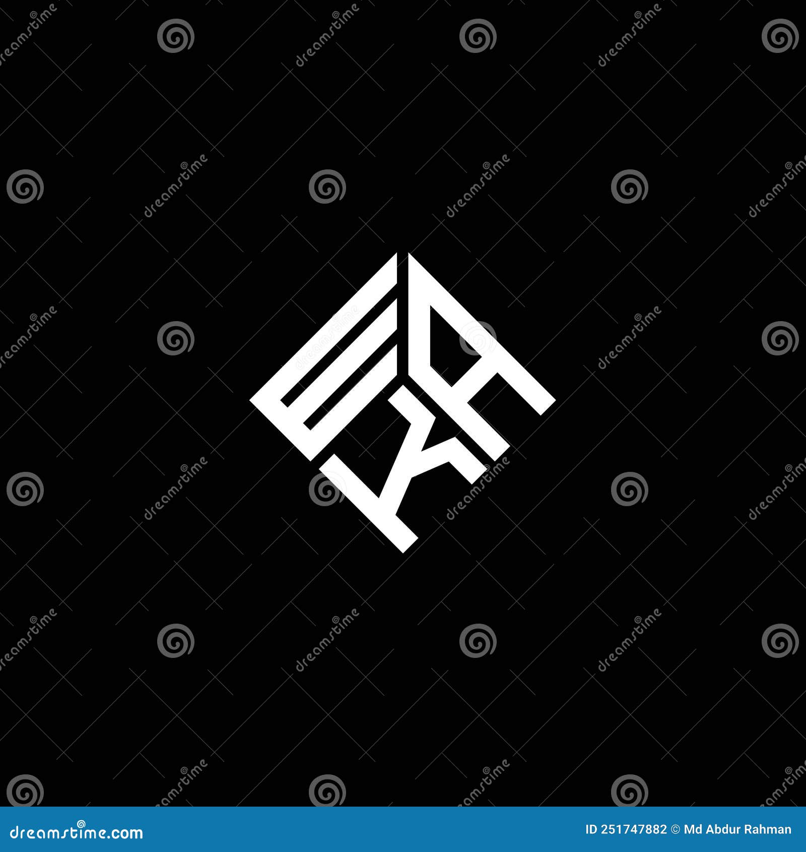 Wak Letter Logo Design On Black Background Wak Creative Initials