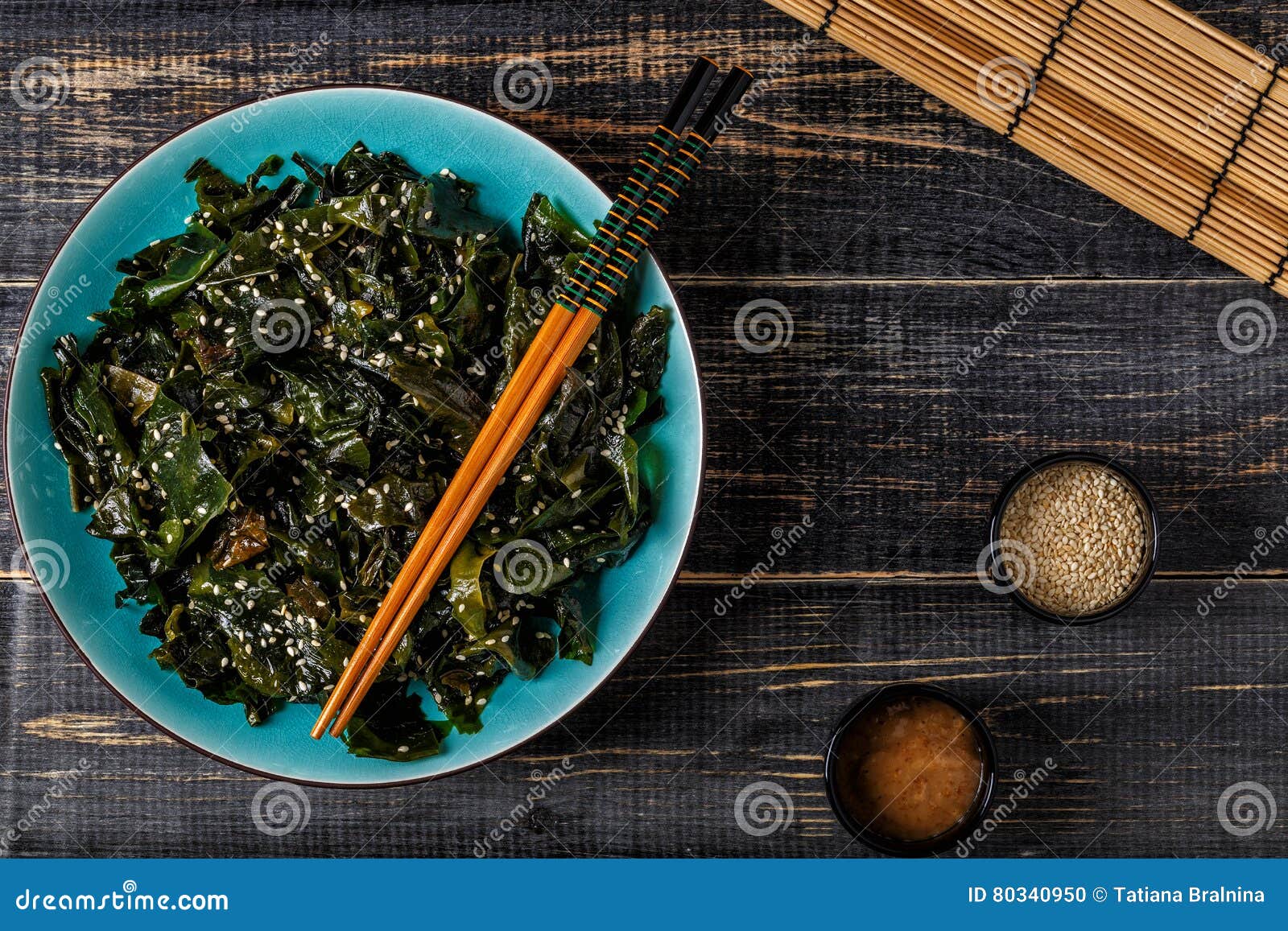 Wakame Salad Raw Seaweed Japanese Cuisine Stock Photo Image