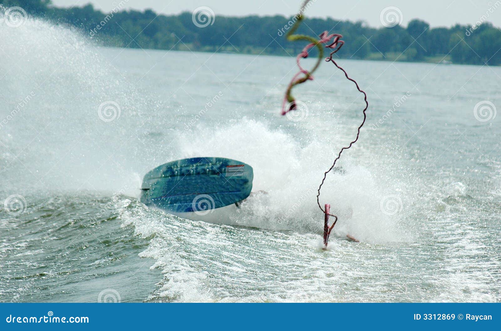 Wake Board Wipe Out Stock Image Image Of Raycan Lake 3312869