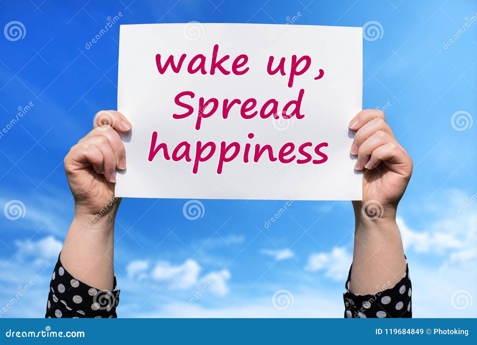 wake up, spread happiness