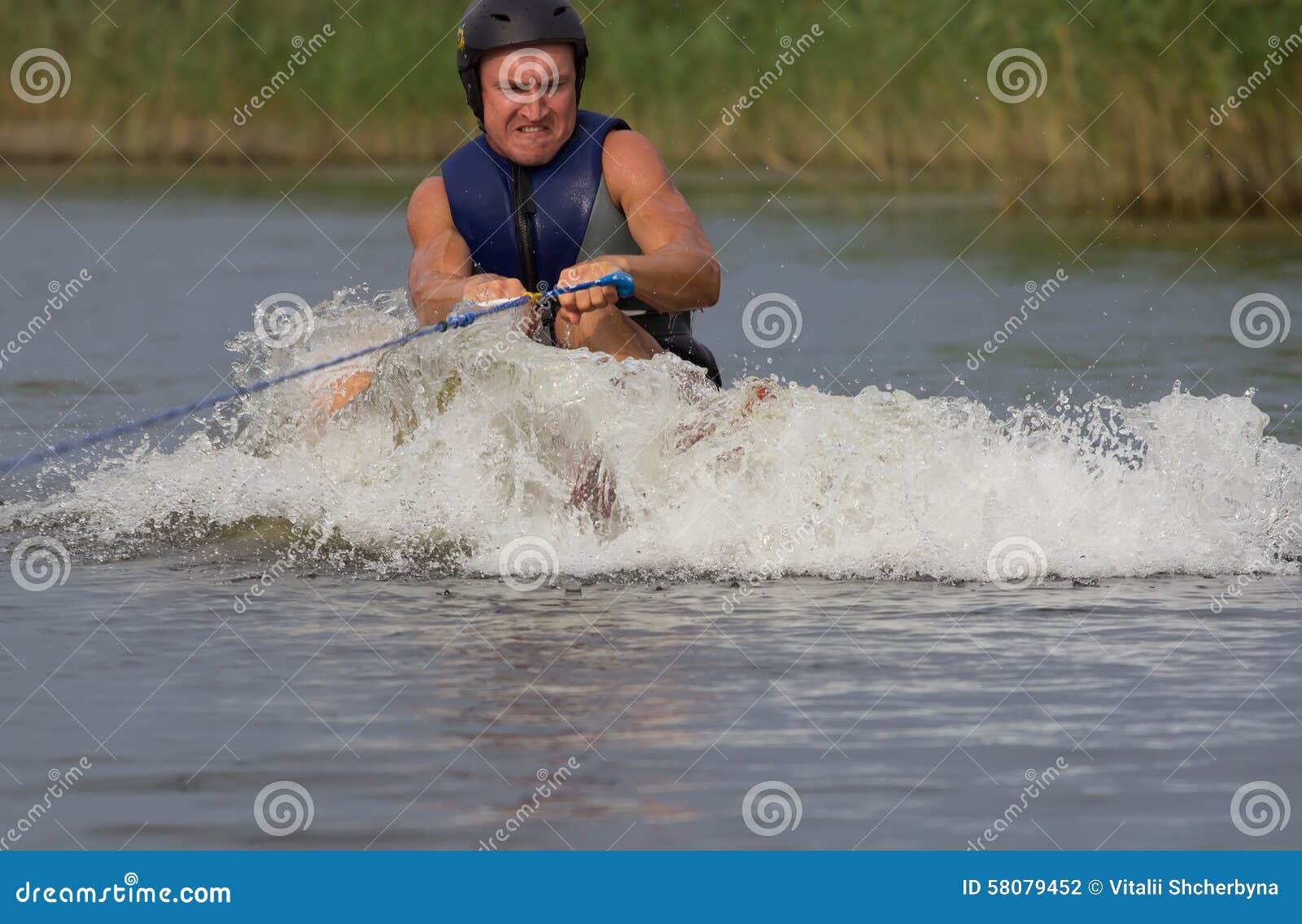 Wakeboard athlete starts stock photo. Image of boat, extreme 58079452