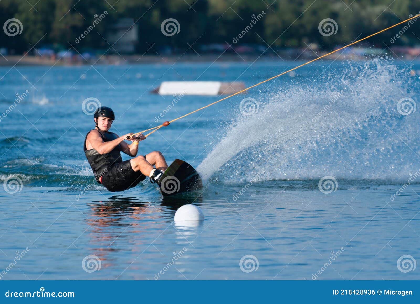 Wakeboard rider stock photo. Image of sport, vacations 218428936
