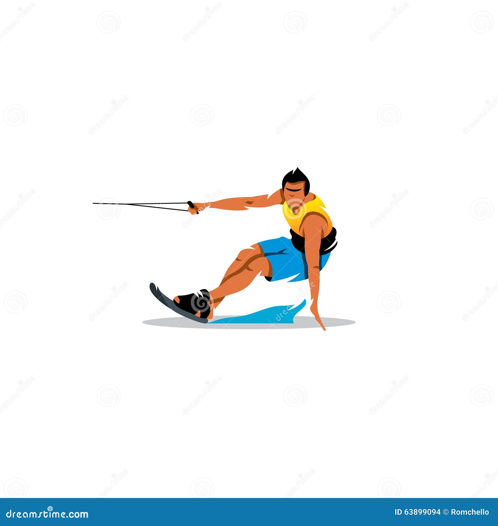 Wakeboard. Vector Illustration Stock Vector - Illustration of jump,  surfing: 63899094, image size:1600x1690