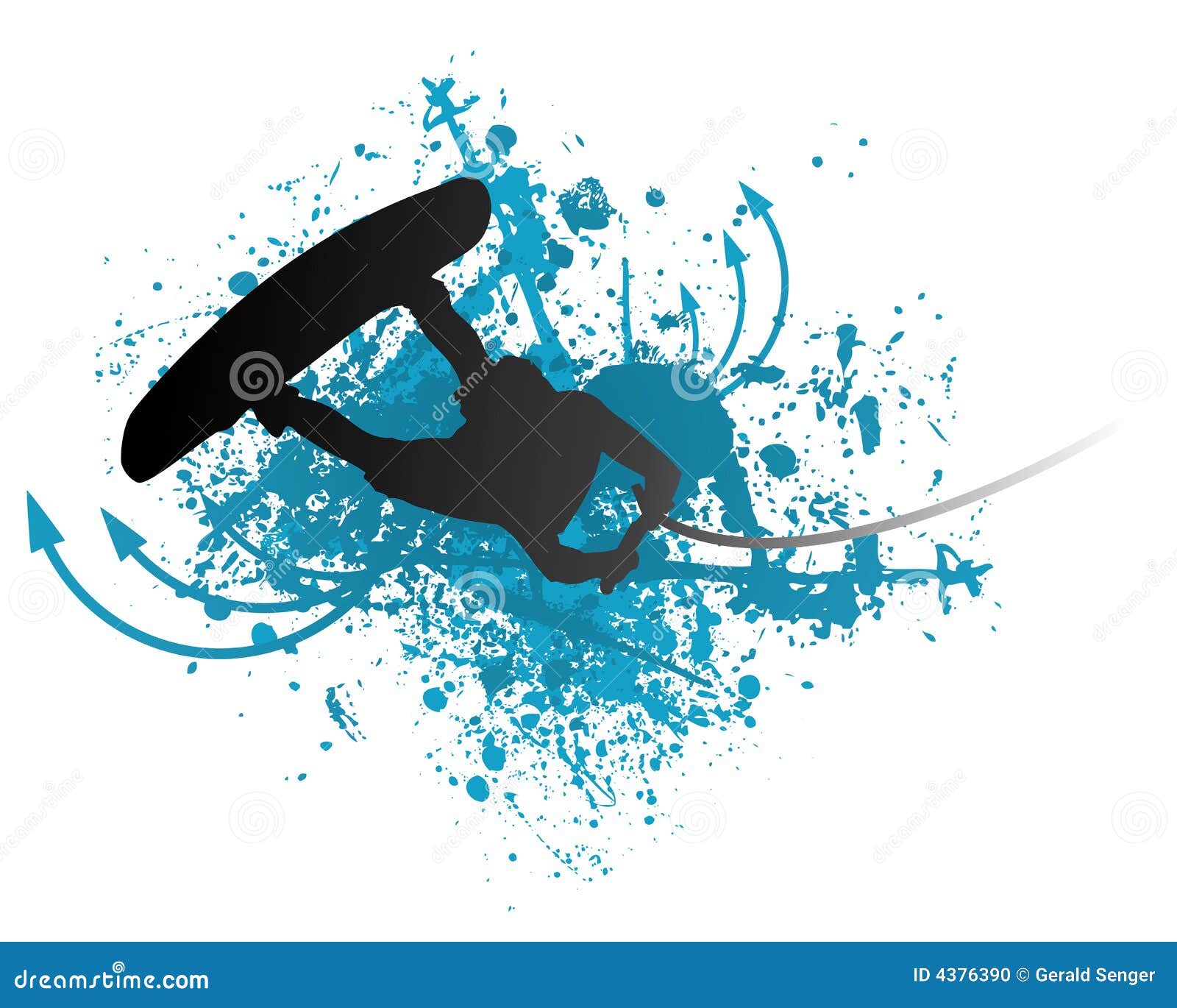 Wakeboarder in action stock vector. Illustration of laughlin 4376390