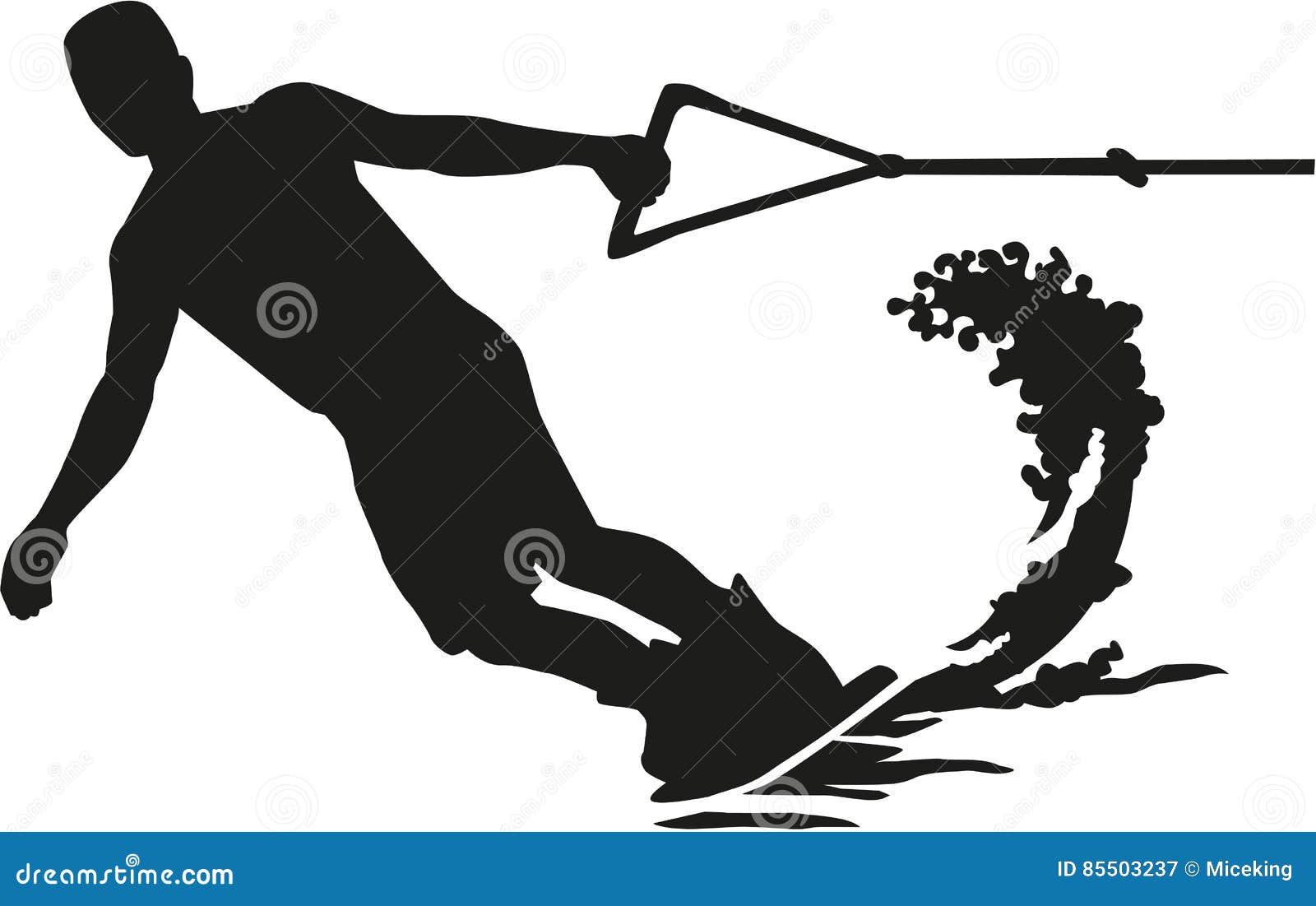 Wakeboarder silhouette stock vector. Illustration of surfing 85503237