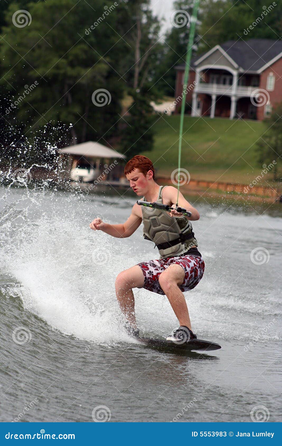 Wakeskating Fun stock image. Image of lake, balance, recreation 5553983