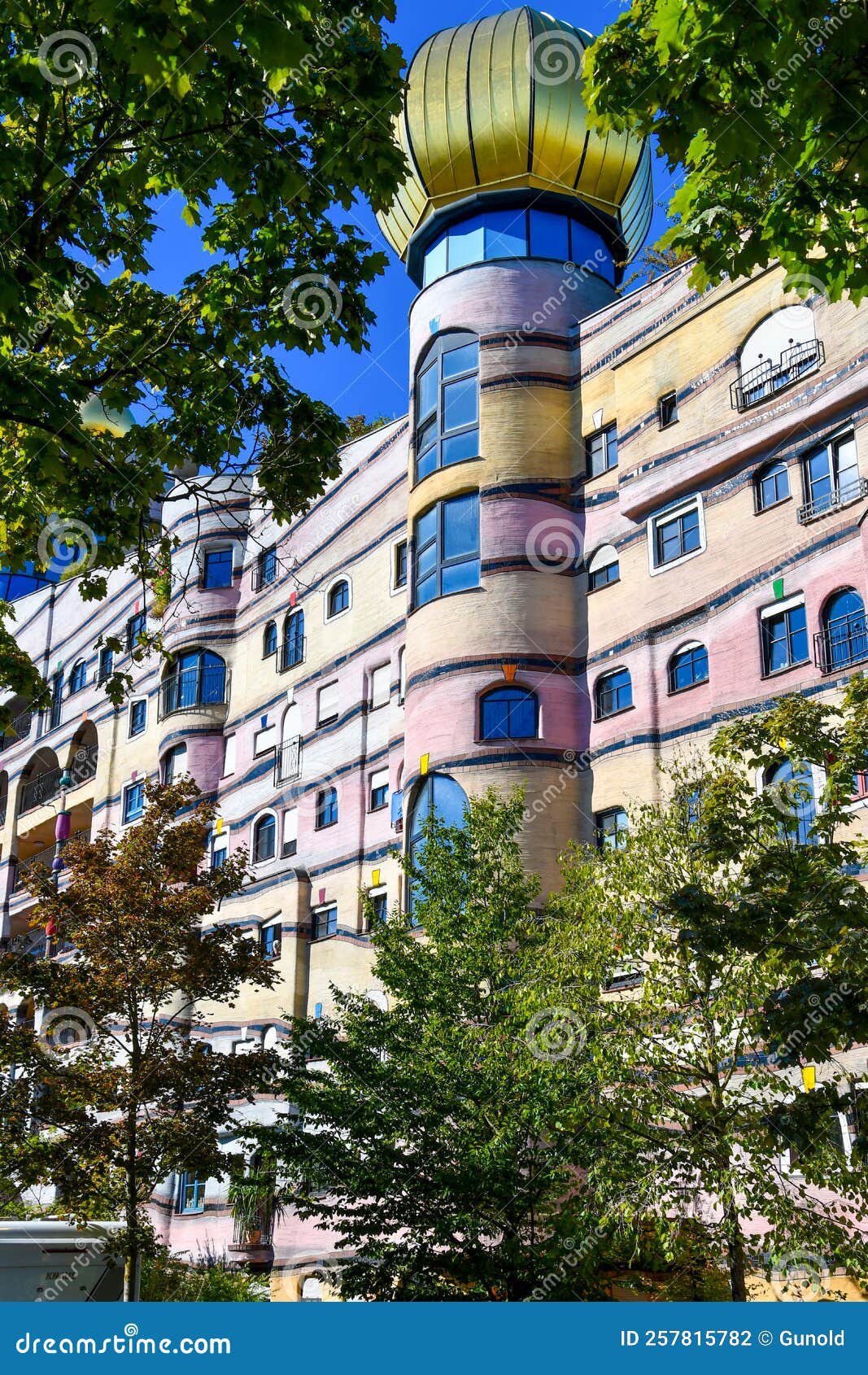 Waldspirale , Hundertwasser House in Darmstadt Editorial Photography