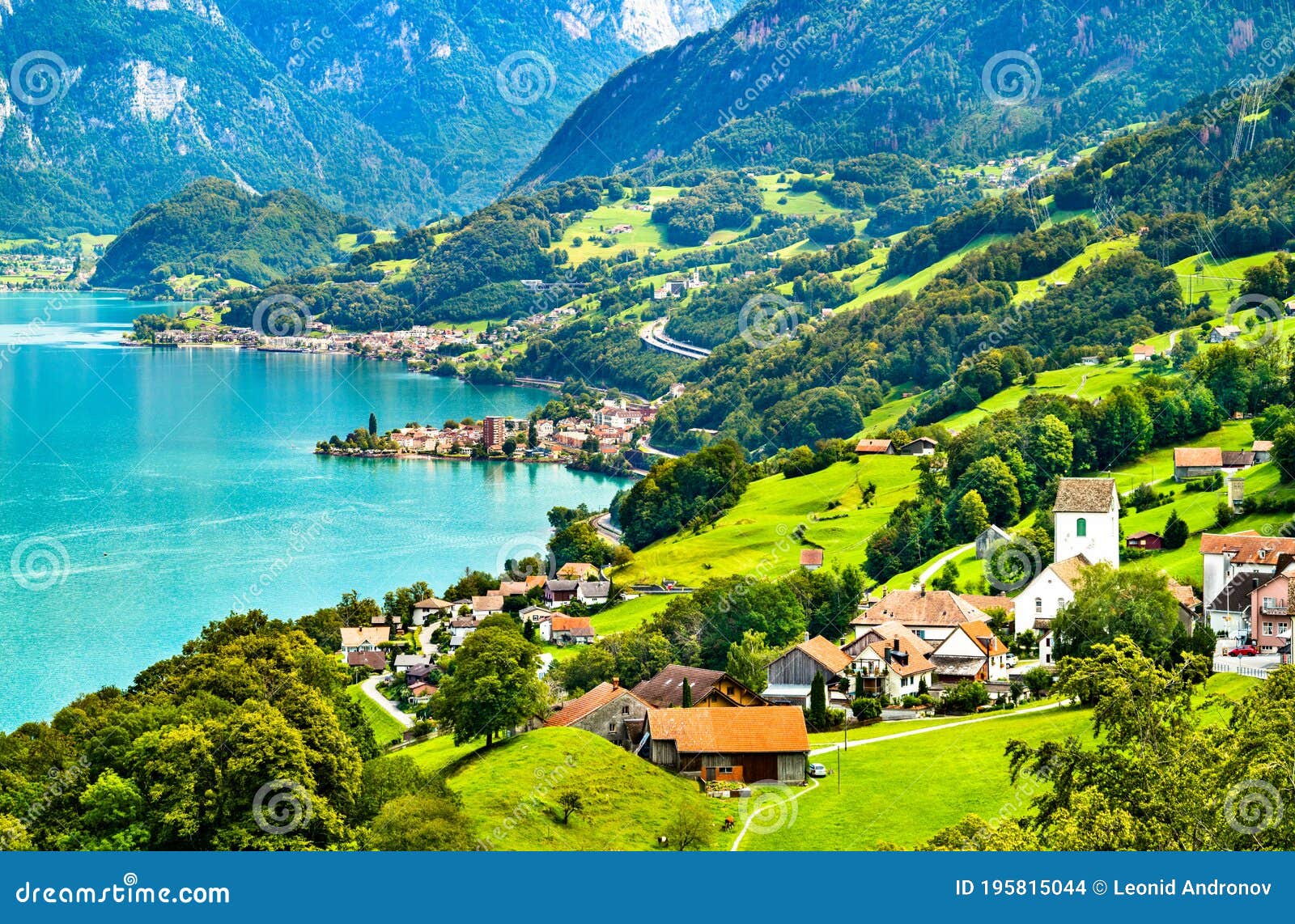 Walensee Lake In Switzerland Stock Photo Image Of Green Forest