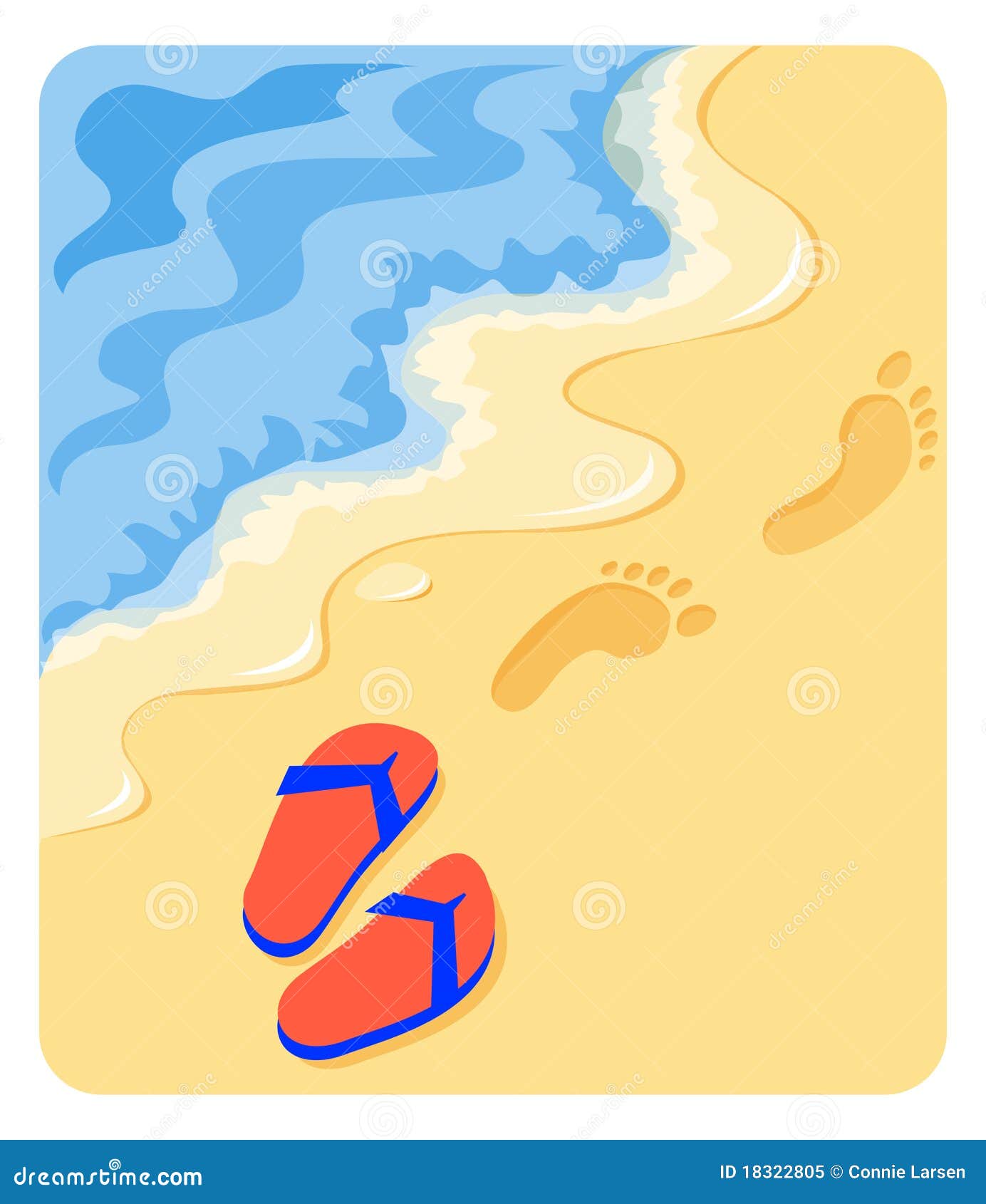 A Walk on the Beach/eps stock vector. Image of drawings ...