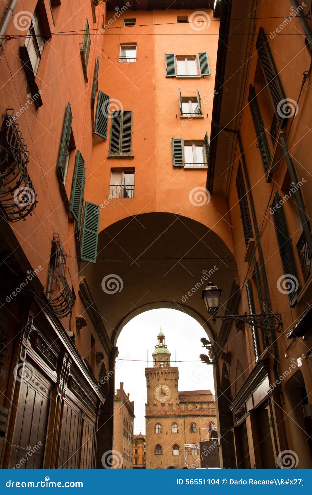 Walk the Streets of Bologna , Italy Stock Photo Image of narrow, italian 56551104