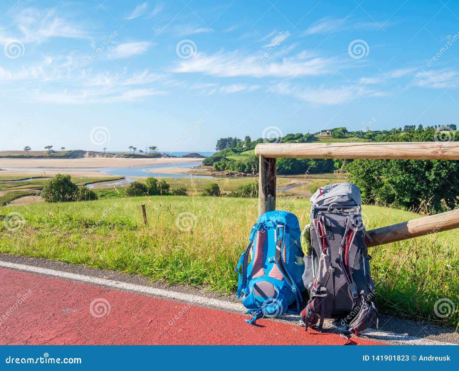 walking on camino de santiago del norte