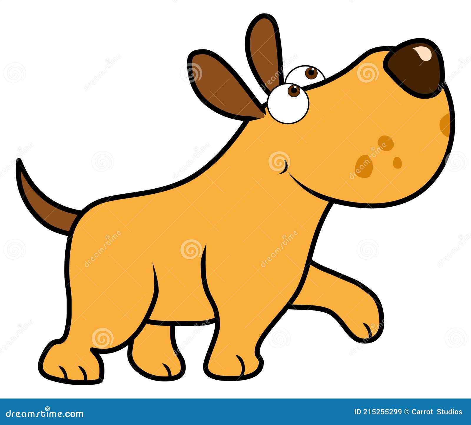 Walking Cartoon Dog Illustration Stock Vector Illustration of humor