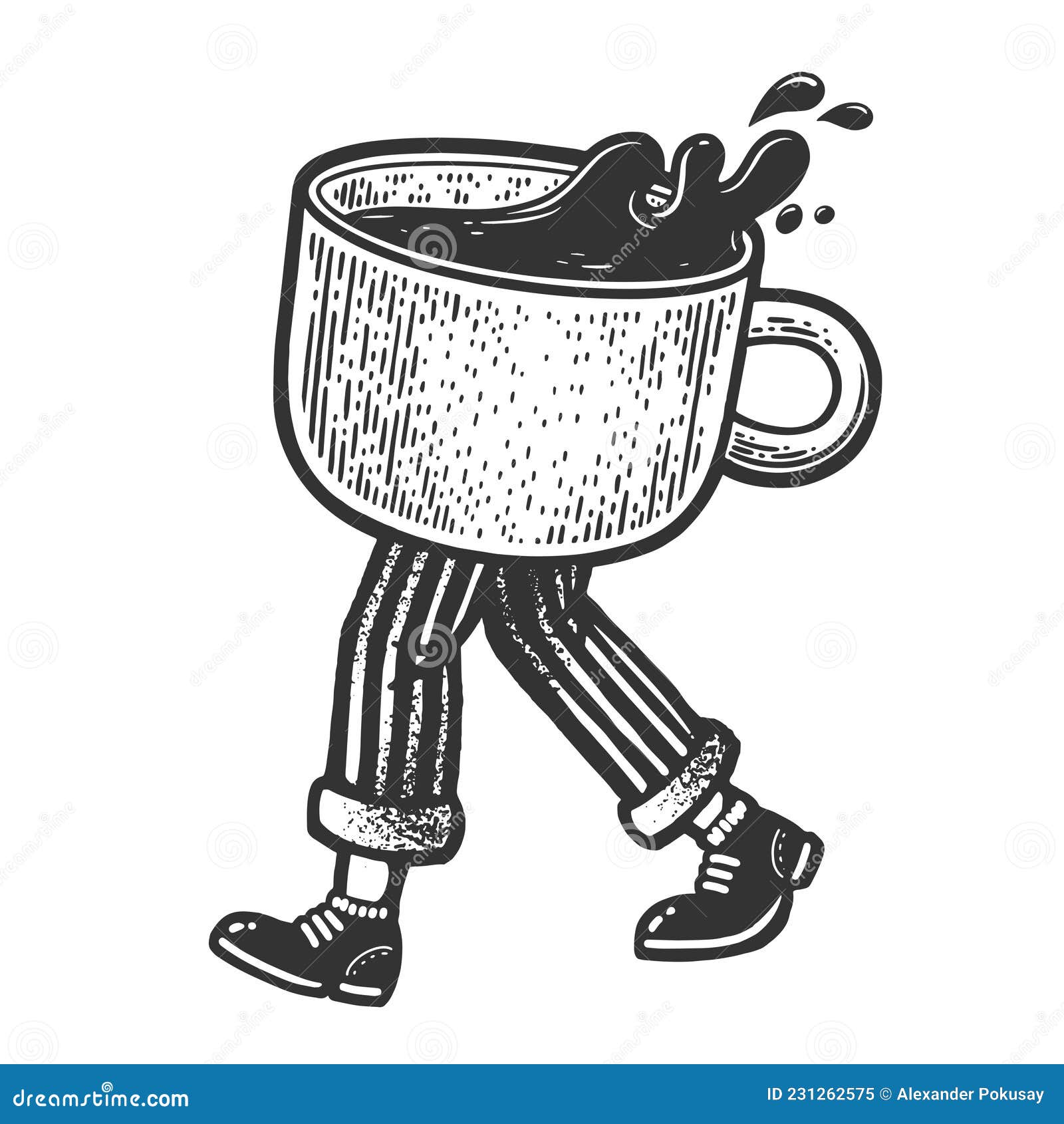 Coffee Cup Sketch Vector Illustration With  Stock Illustration  59684295  PIXTA