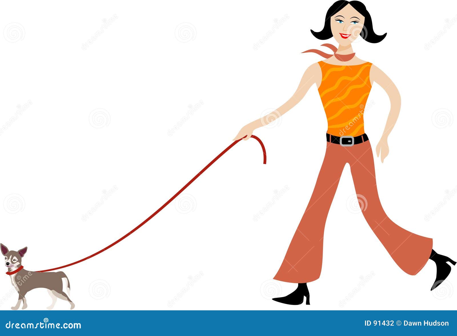 free clipart woman walking dog - photo #13