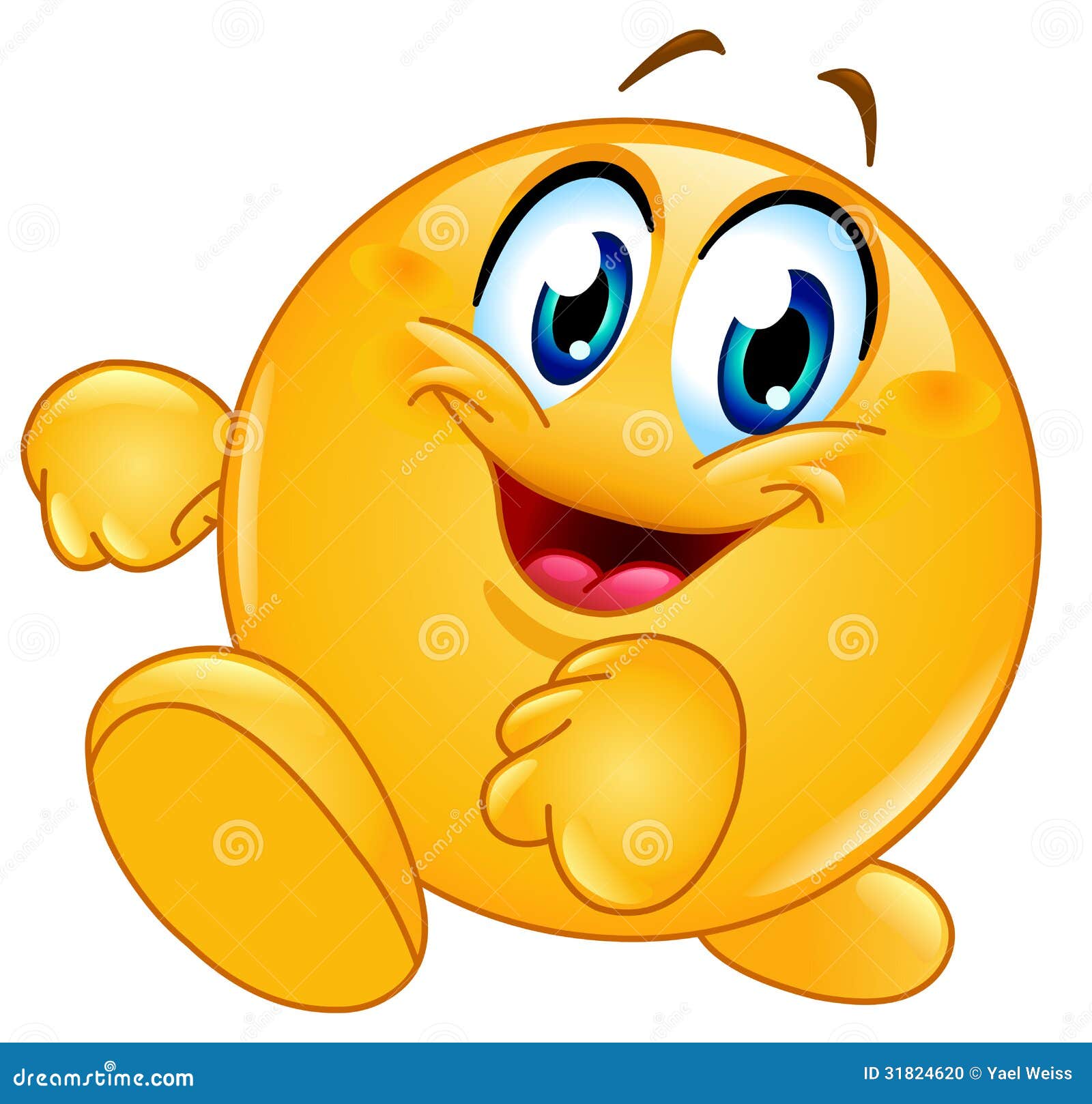 Emoticon Happy Emoji Robot Head Smiley Emotion Vector Illustration ...