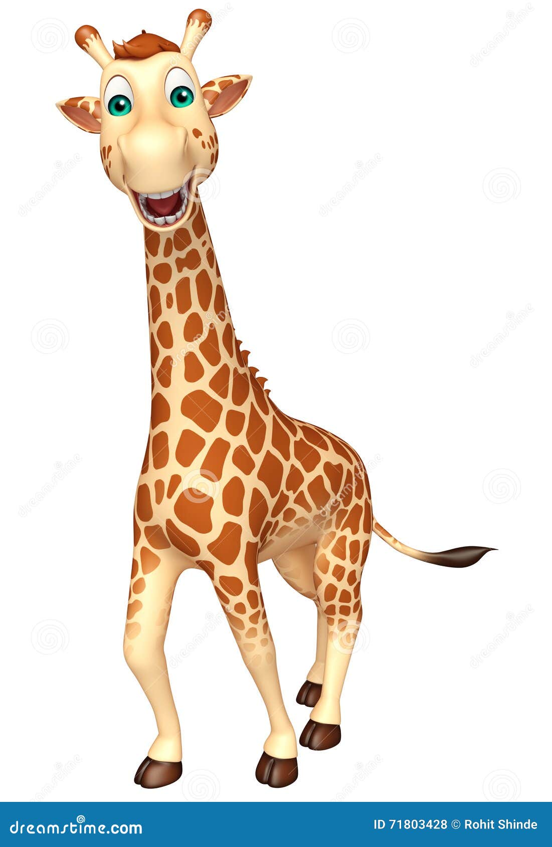 Walking Giraffe Cartoon Character Stock Illustration Illustration of