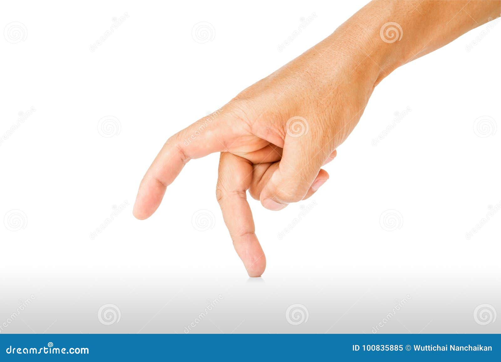 Walking finger stock image. Image of isolated, hand 100835885