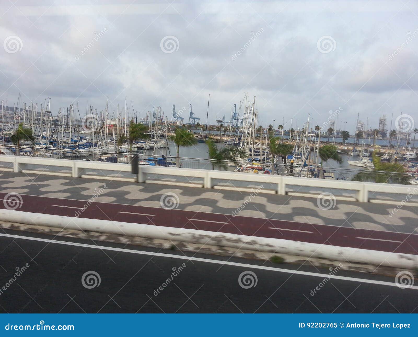 walking near a port in las palmas