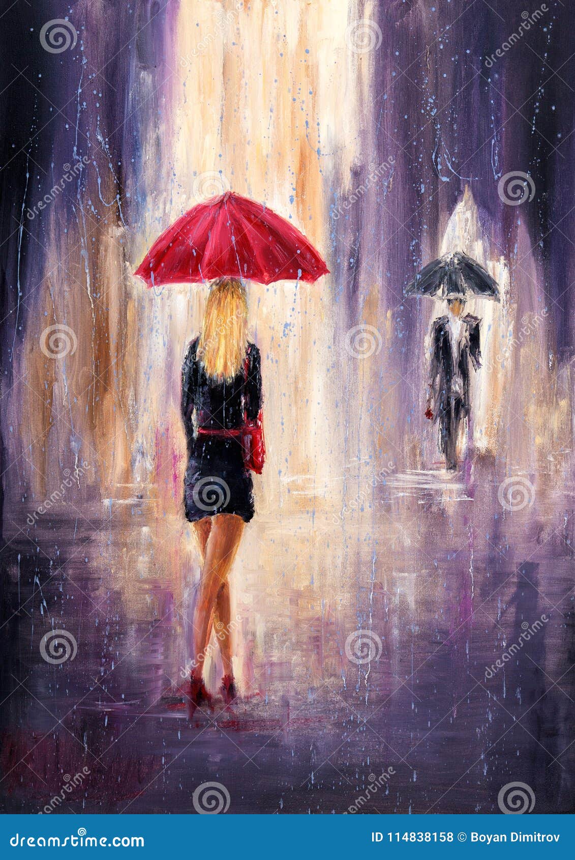 Walking In The Rain Stock Photo Image Of Girl Adult