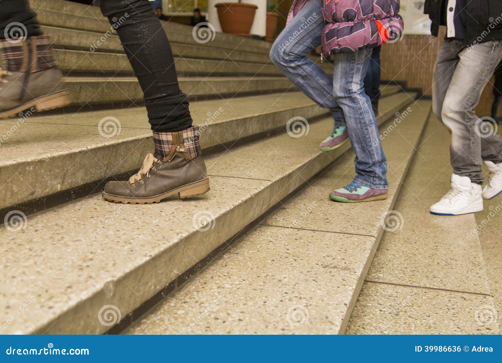 Students Walking on Stairs To There Classes Stock Photo - Image of ...