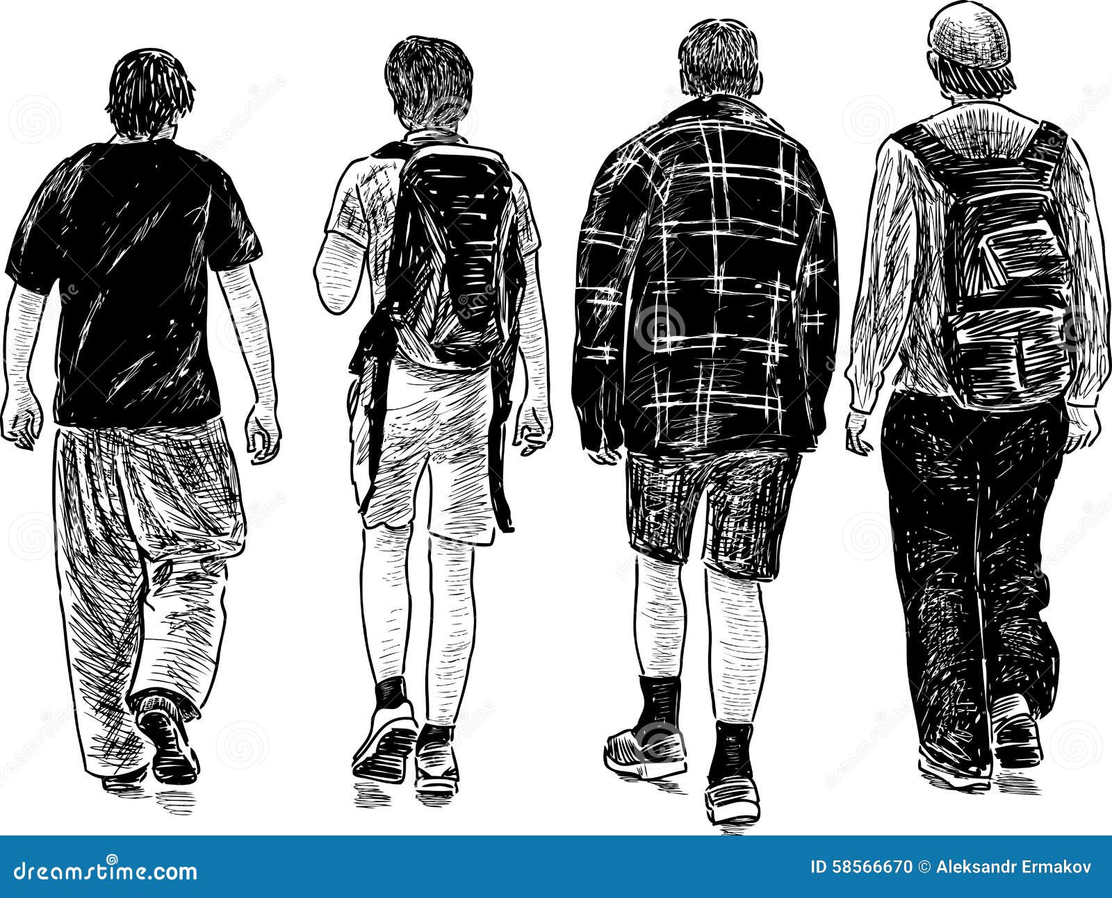 How to Draw a Teenager Walking (Step By Step) 