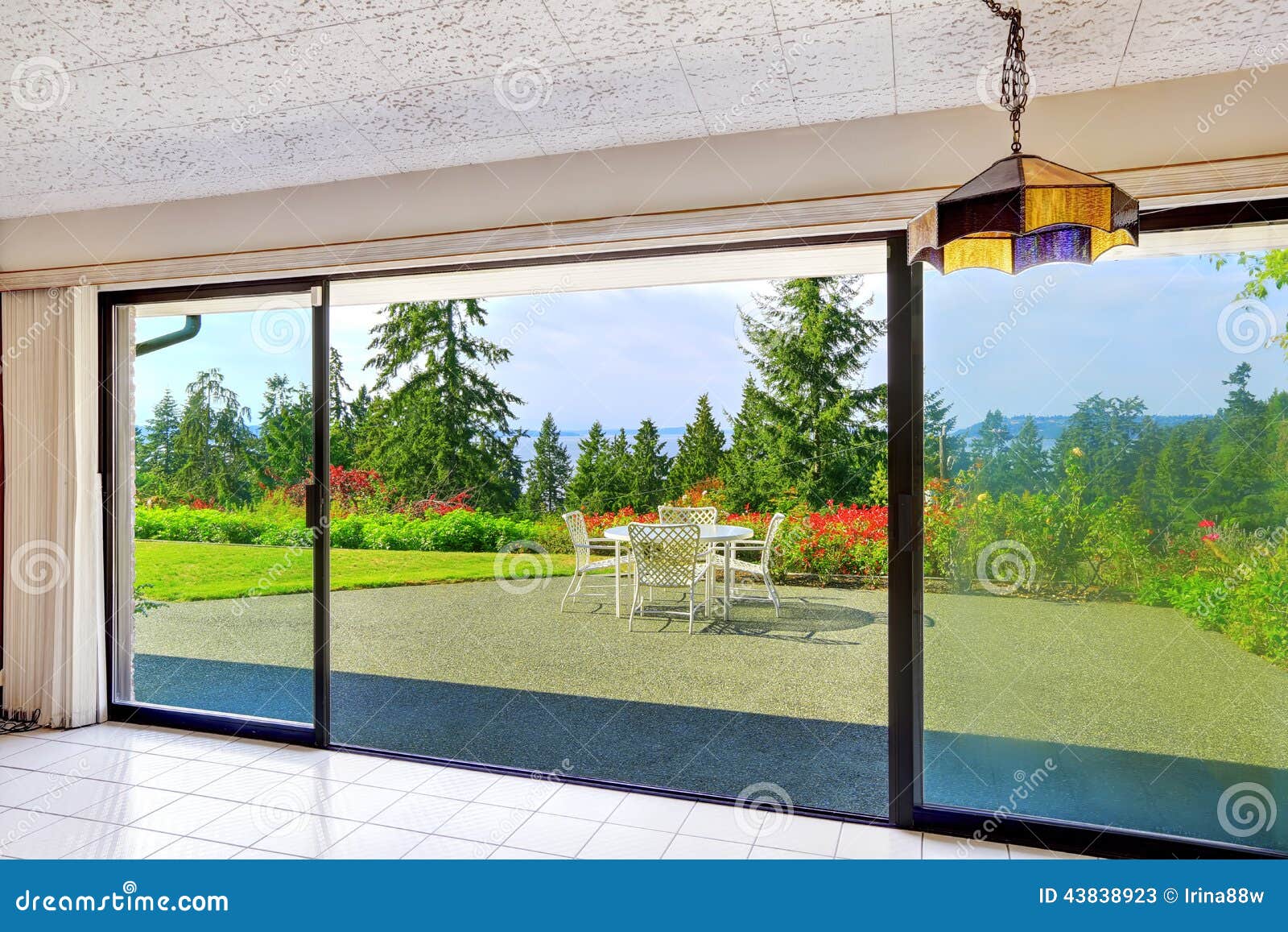 walkout basement from living room overlooking beautiful view