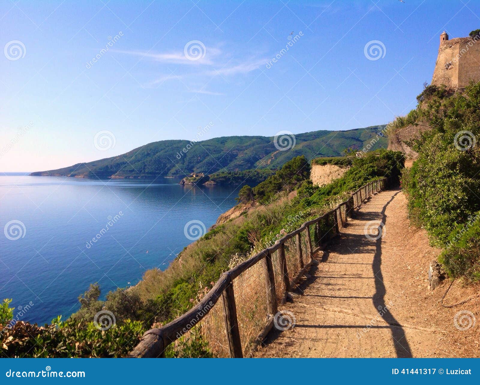 walkpath in porto azzurro, italy