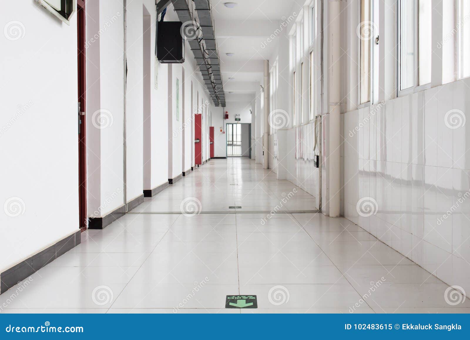 The Walkway In The Hotel Or Hospital Stock Image Image Of