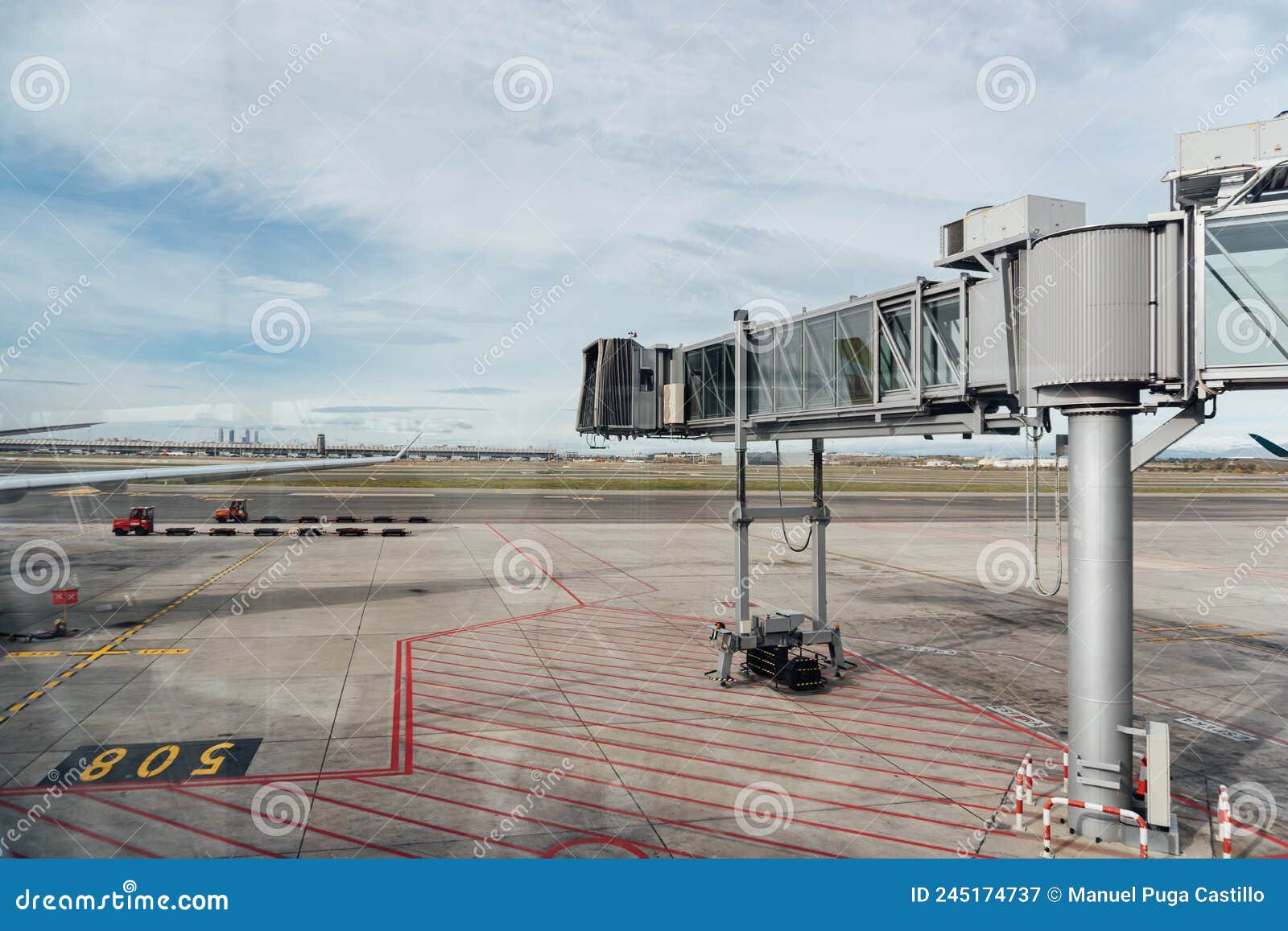 Walkway Sleeve for Passengers To Boarding an Airplane at the Airport ...