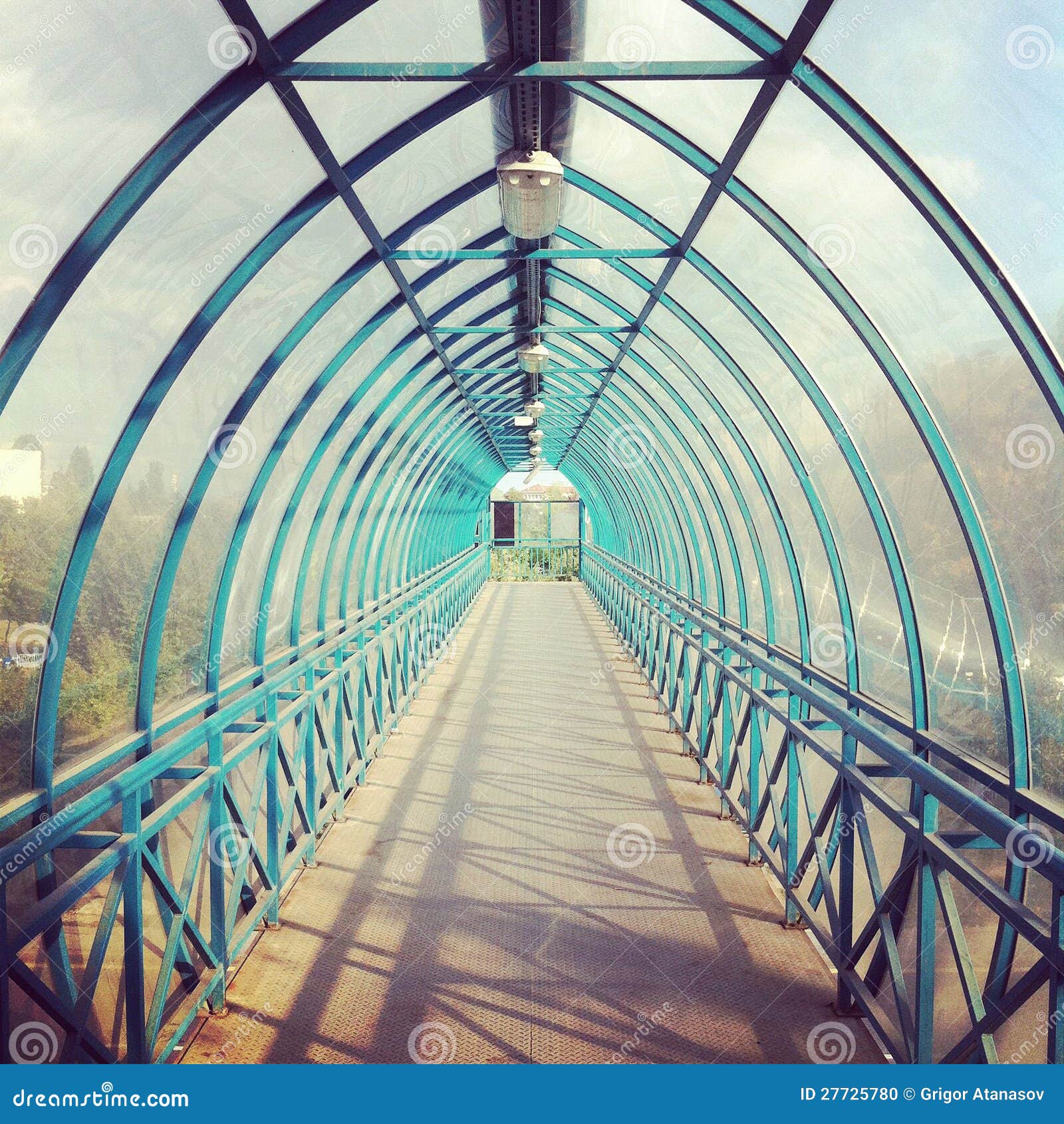 Walkway tunnel stock photo. Image of metal, corridor 27725780
