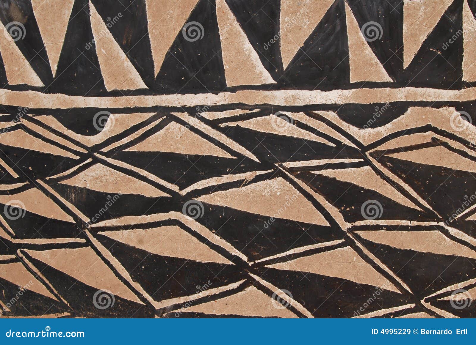 Wall with African Tribal Painting Stock Image Image of pagan, pattern