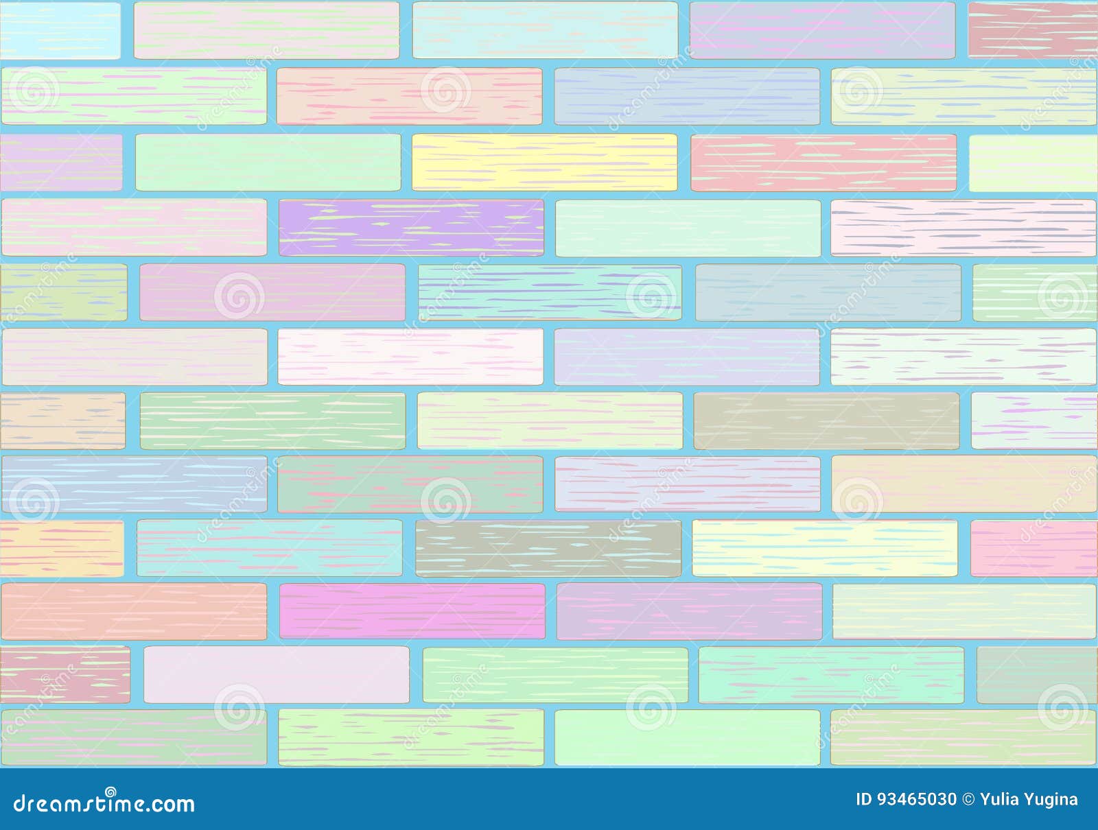 A Wall of Blocks in Pastel Colors. Stock Vector - Illustration of house,  architecture: 93465030