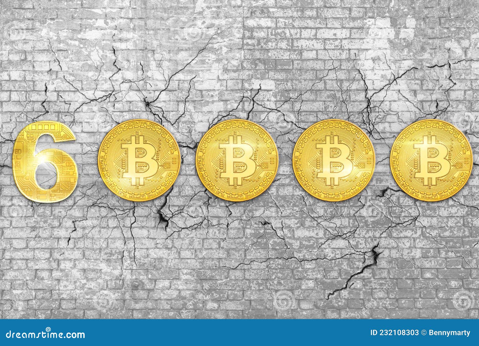 Bitcoin Price Resistance 60000 Dollars Stock Illustration - Illustration of  currency, dollars: 232108303