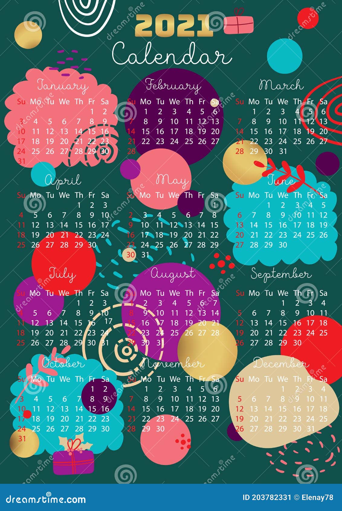 2021 wall calendar in abstract background printable monthly calendar