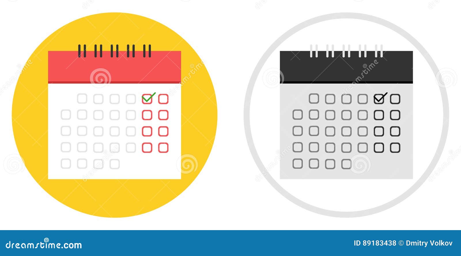 Wall calendar stock vector. Illustration of business - 89183438