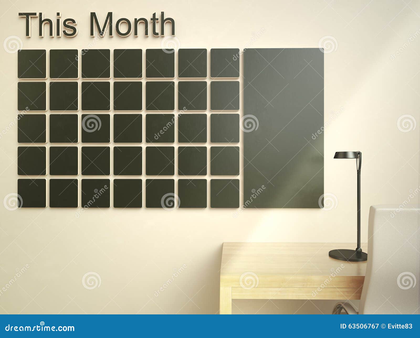 Wall Calendar. Schedule Memo Management Organizer Concept Stock Image