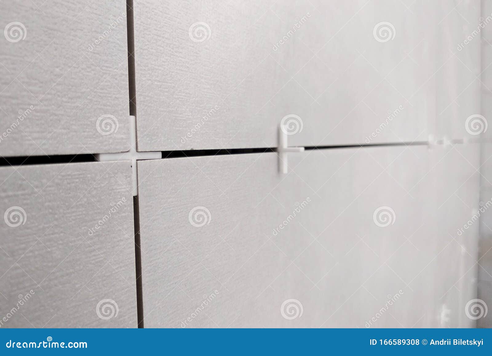 Wall Ceramic Tiles Installation on Mortar Glue Stock Photo Image of
