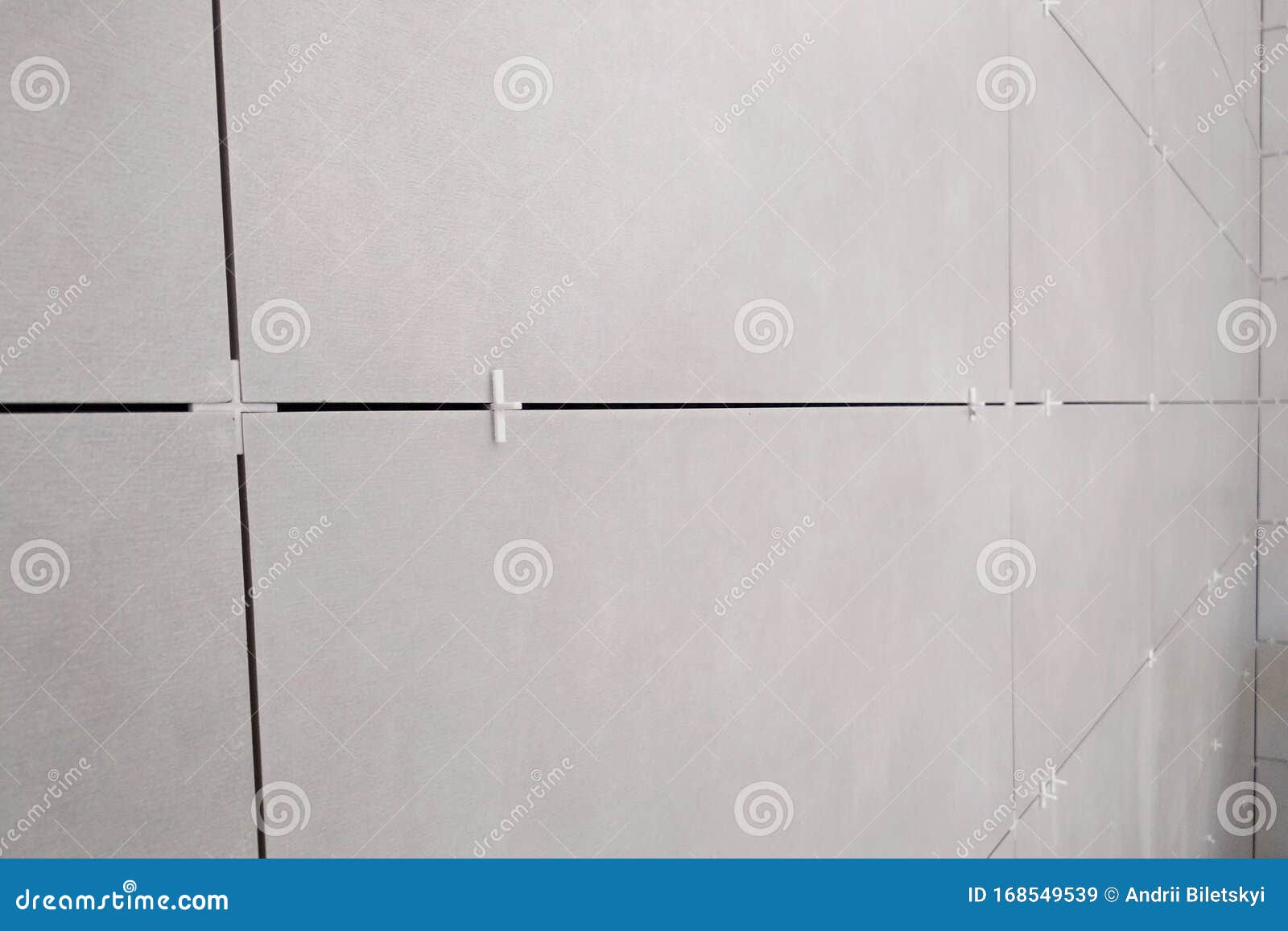 Wall Ceramic Tiles Installation on Mortar Glue Stock Image Image of