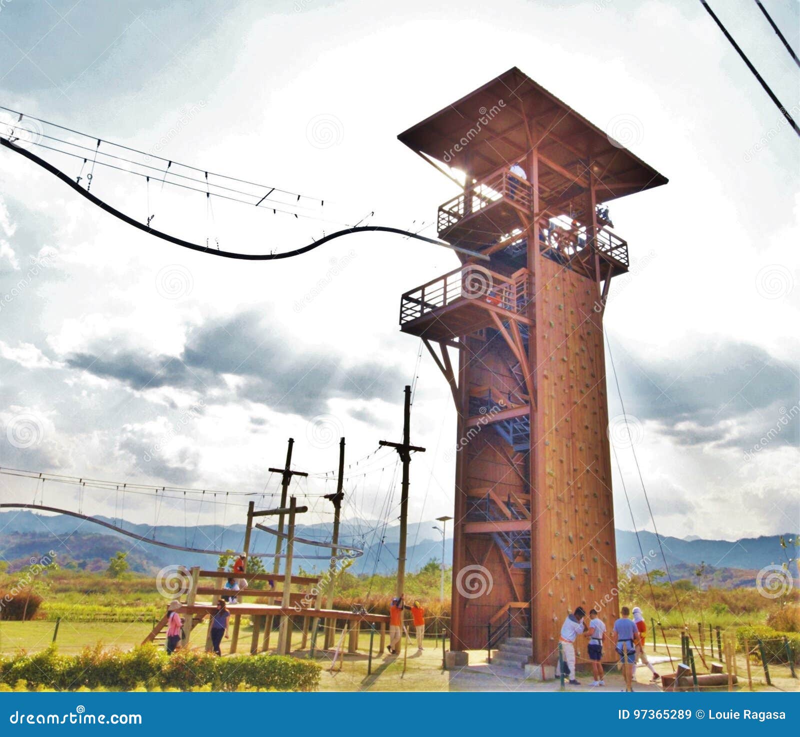 Wall Climbing and Rapelling Tower Editorial Stock Image Image of wall